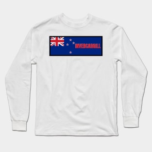 Invercargill City in New Zealand Flag Long Sleeve T-Shirt